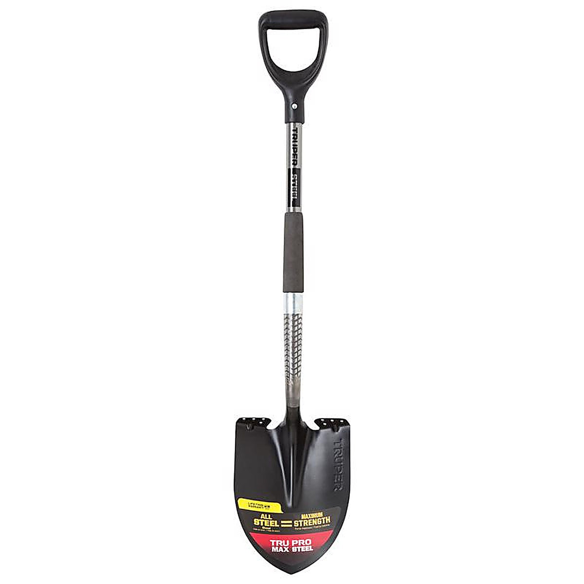 Truper PRY-ST Tru Pro Steel blade Steel Handle 8.75 in. W x 40 in. L Digging Round Point Shovel