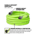 Legacy HFZG550YWS Flexzilla SwivelGrip 5/8 in. Dia. x 50 ft. L Zilla Green Hybrid Polymer Garden Hose