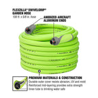 Legacy HFZG5100YWS Flexzilla SwivelGrip 5/8 in. Dia. x 100 ft. L Zilla Green Hybrid Polymer Garden Hose