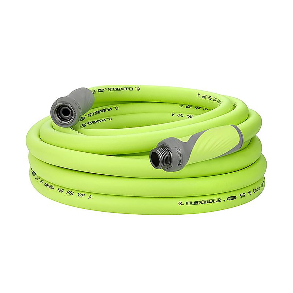 Flexzilla HFZG525YWS SwivelGrip 5/8 in. Dia. x 25 ft. L Zilla Green Hybrid Polymer Garden Hose