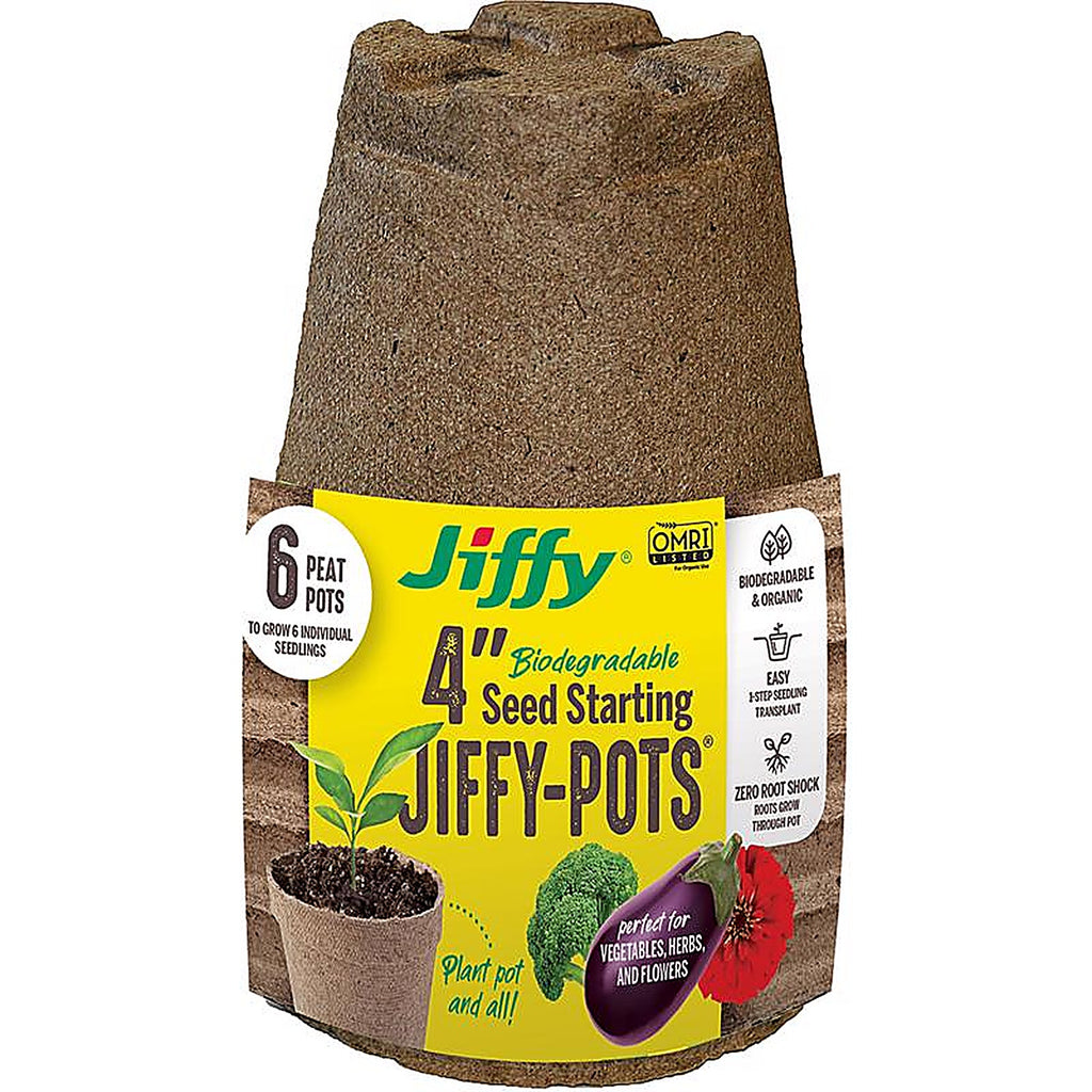 Jiffy JP406 Peat Pot 6/Pack