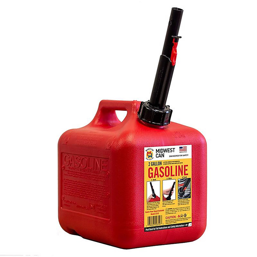 Midwest Can 2310 FlameShield Safety System Plastic Gas Can 2 gal.