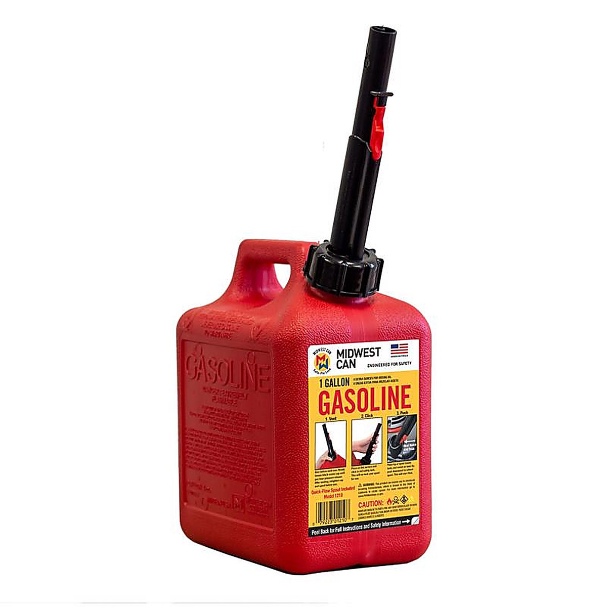 Midwest Can 1210 FlameShield Safety System Plastic Gas Can 1 gal.