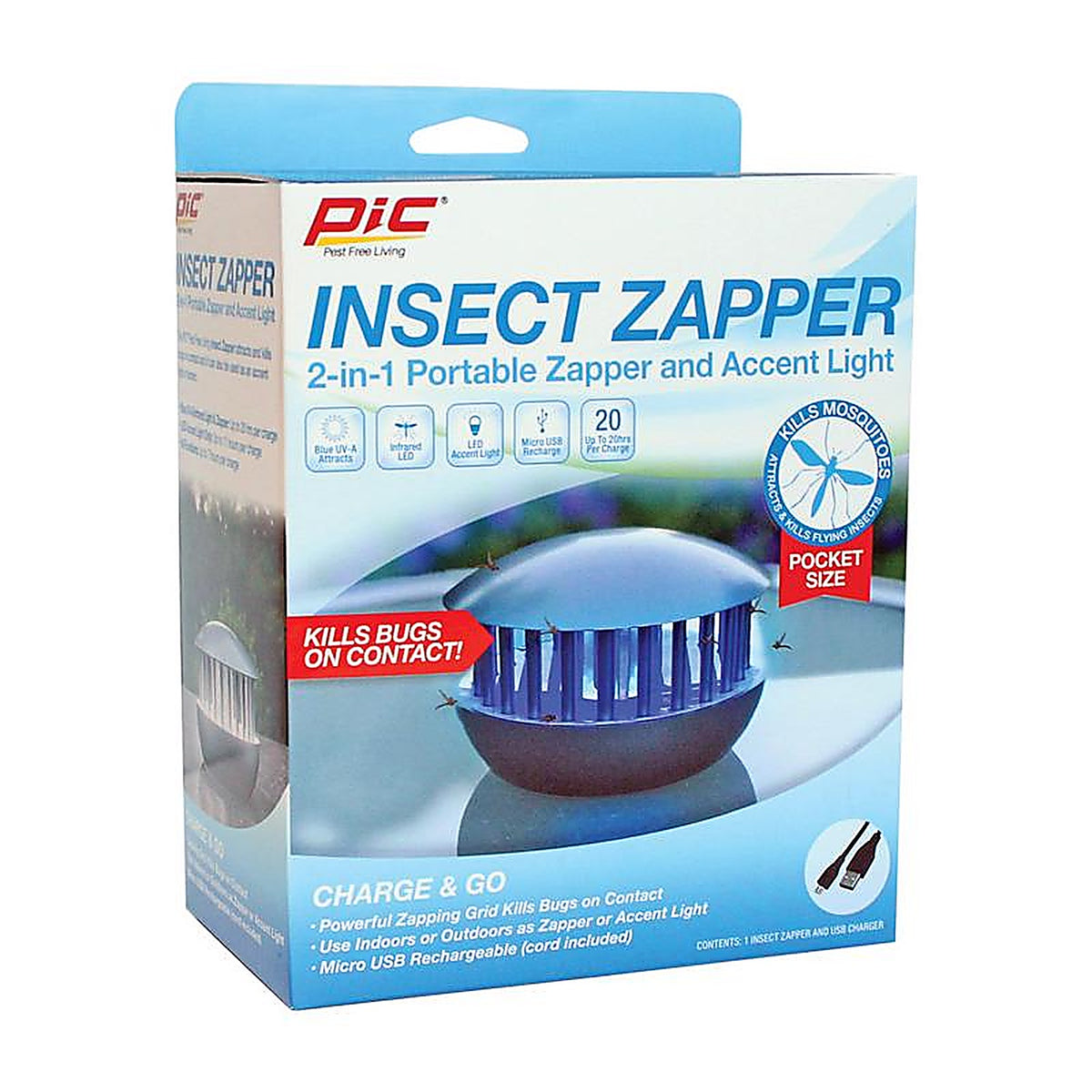 PIC PBZ PIC 2-In-1 Indoor and Outdoor Insect Zapper