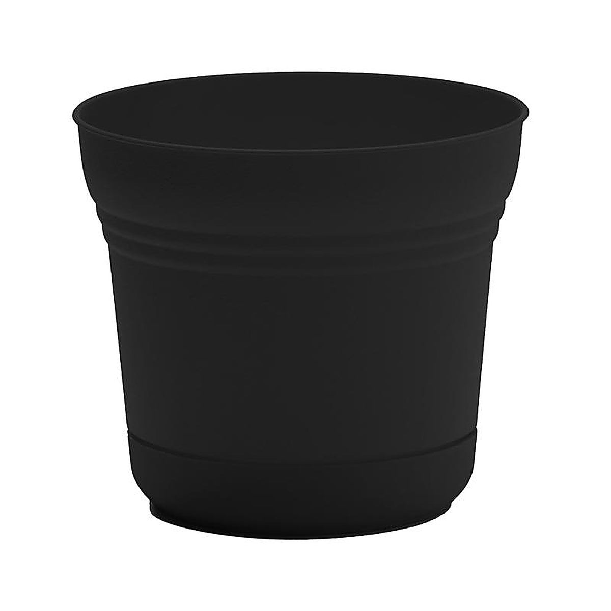 Bloem SP1200 10.75 in. H Plastic Saturn Flower Pot Black