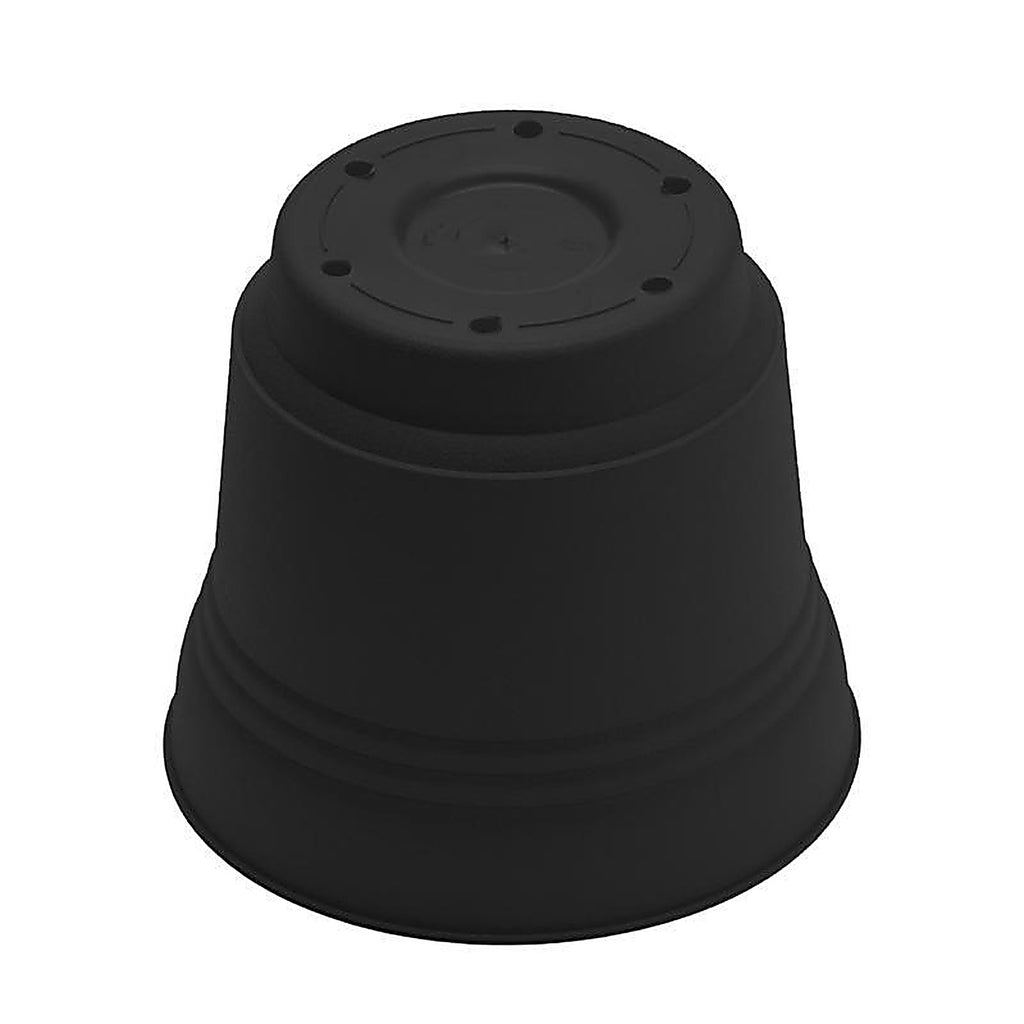 Bloem SP1000 8.5 in. H Plastic Saturn Flower Pot Black