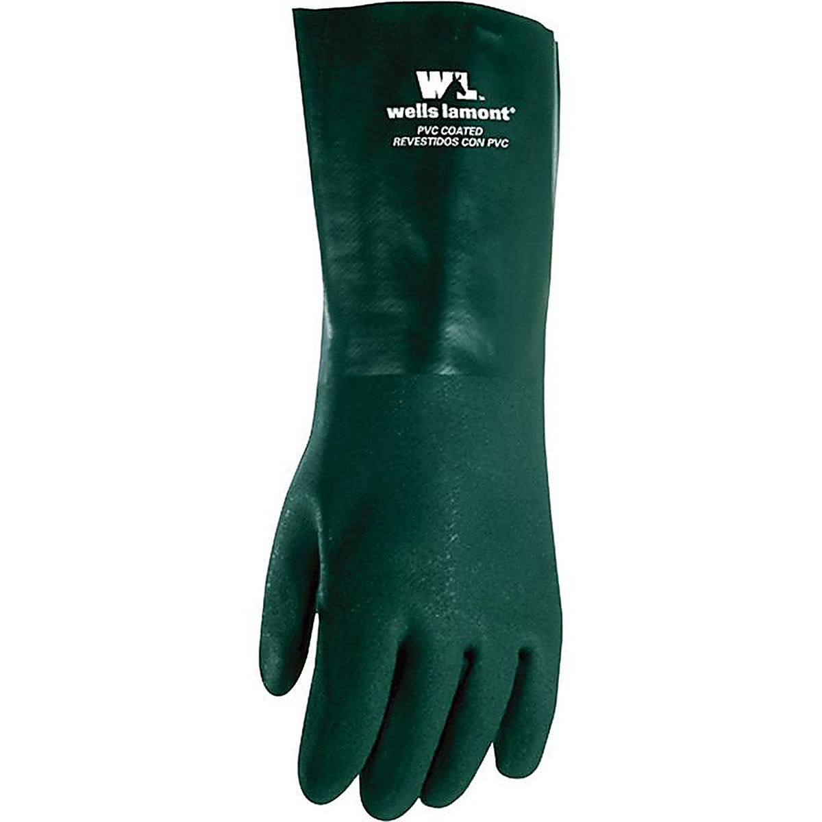 Wells Lamont 167L Men's Indoor/Outdoor PVC Chemical Gloves Green L 1 pair