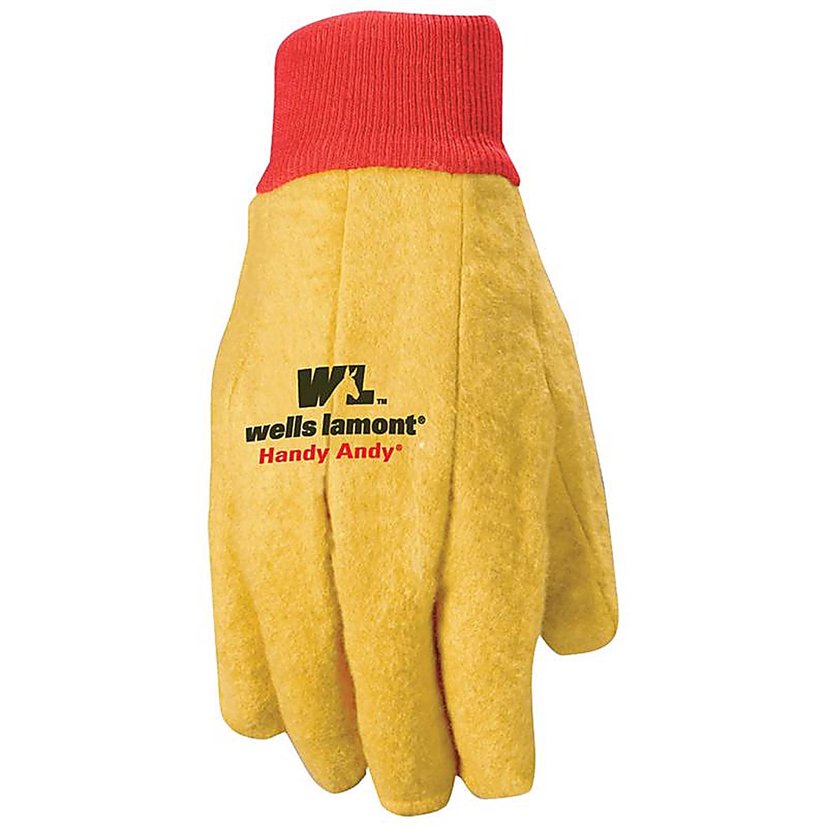 Wells Lamont 300XL Men's Cotton/Polyester Blend Chore Gloves Red/Yellow XL 1 pair