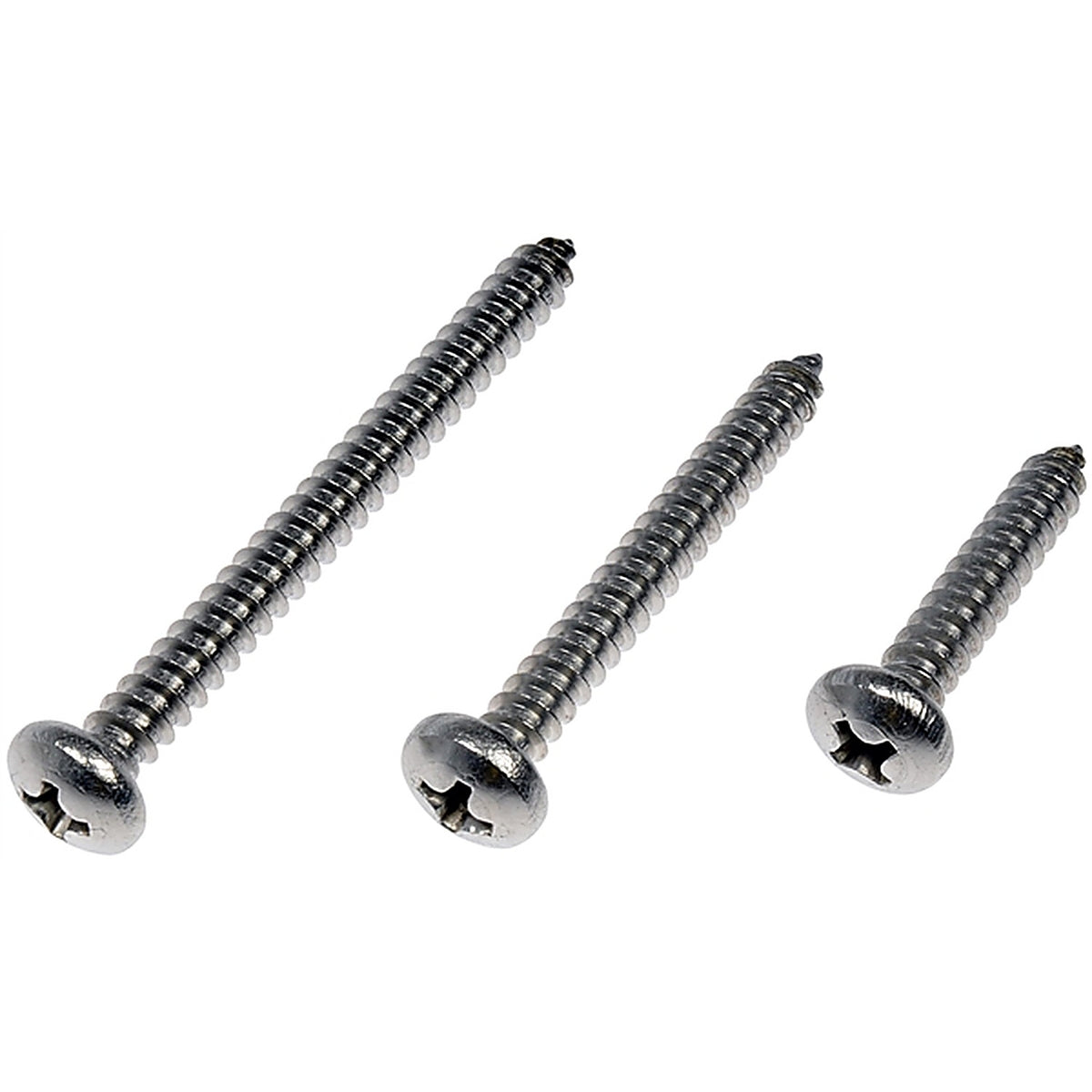 Dorman 784-155 Self Tapping Screw-Stainless Steel-Pan Head-No. 10 x 1 In., 1-1/2 In., 2 In.