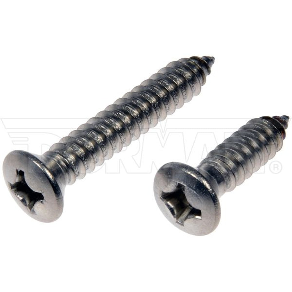 Dorman 784-180D Self Tapping Screws Stainless Steel Oval Head No.14 X 1 In., 1-1/2 In.