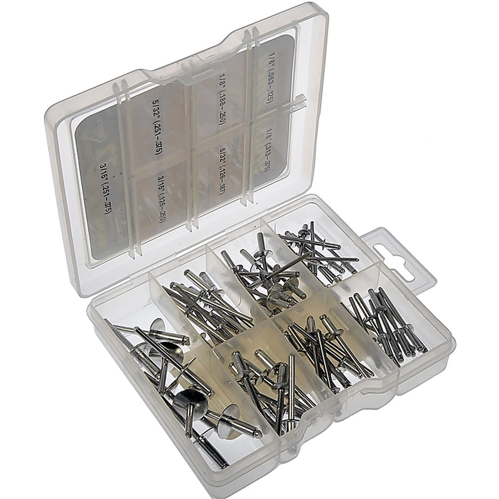 Dorman 799-445 Aluminum Rivets Value Pack- 7 Sku's- 72 Pieces