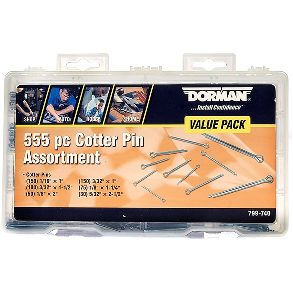 Dorman 799-740 Cotter Pin Value Pack- 6 Sku's- 555 Pieces