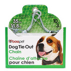 Boss Pet 27210 PDQ Silver Swivel Steel Dog Tie Out Chain Small/Medium