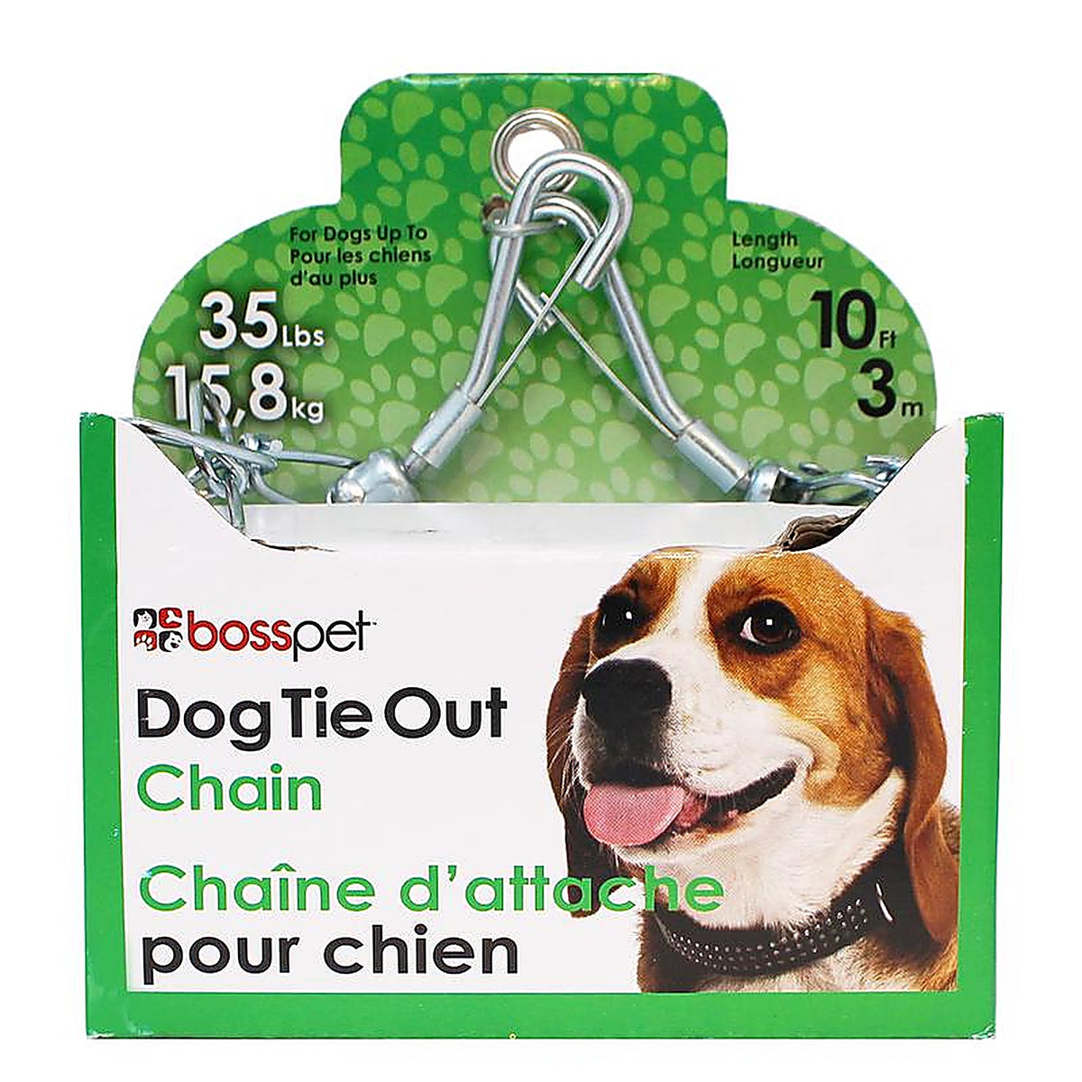 Boss Pet 27215 PDQ Silver Swivel Steel Dog Tie Out Chain Small/Medium