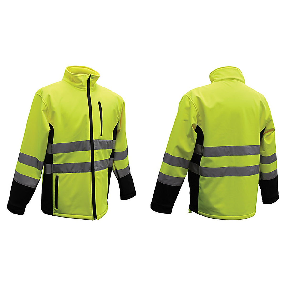 Boss 3SS7000M Hi-Vis Yellow Polyester Rain Jacket M