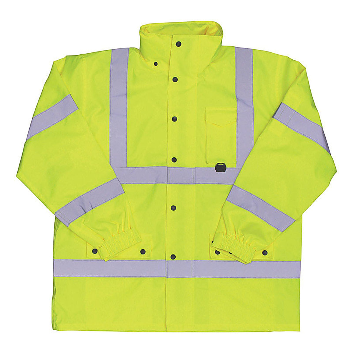 Boss 3NR6000L Hi-Vis Yellow Polyester Rain Jacket L