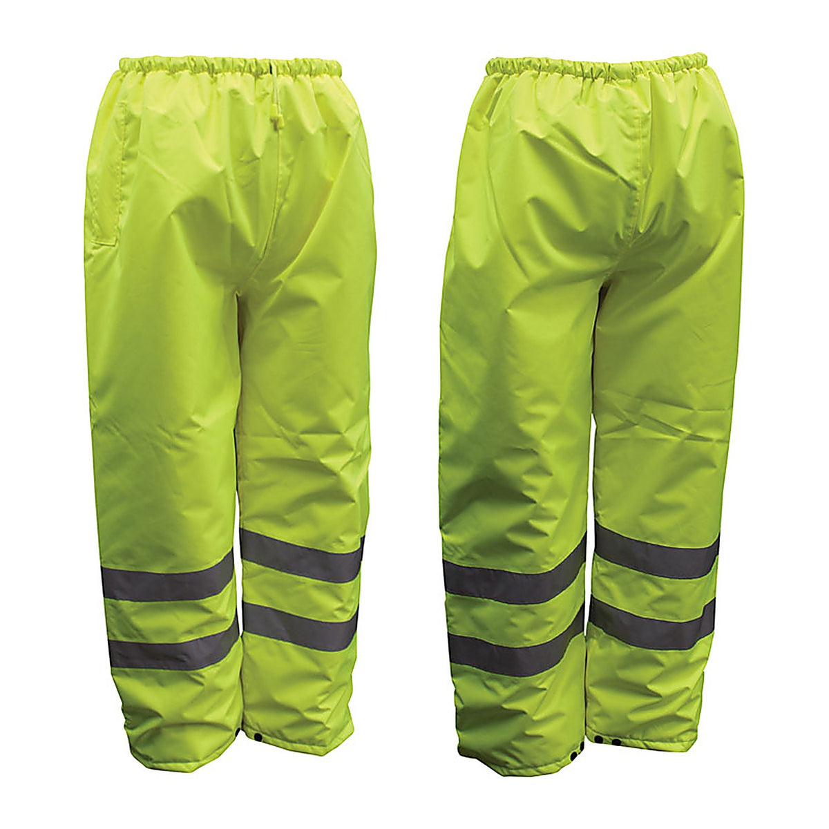 Boss 3NR4000L Hi-Vis Insulated Yellow Polyester Rain Pants L