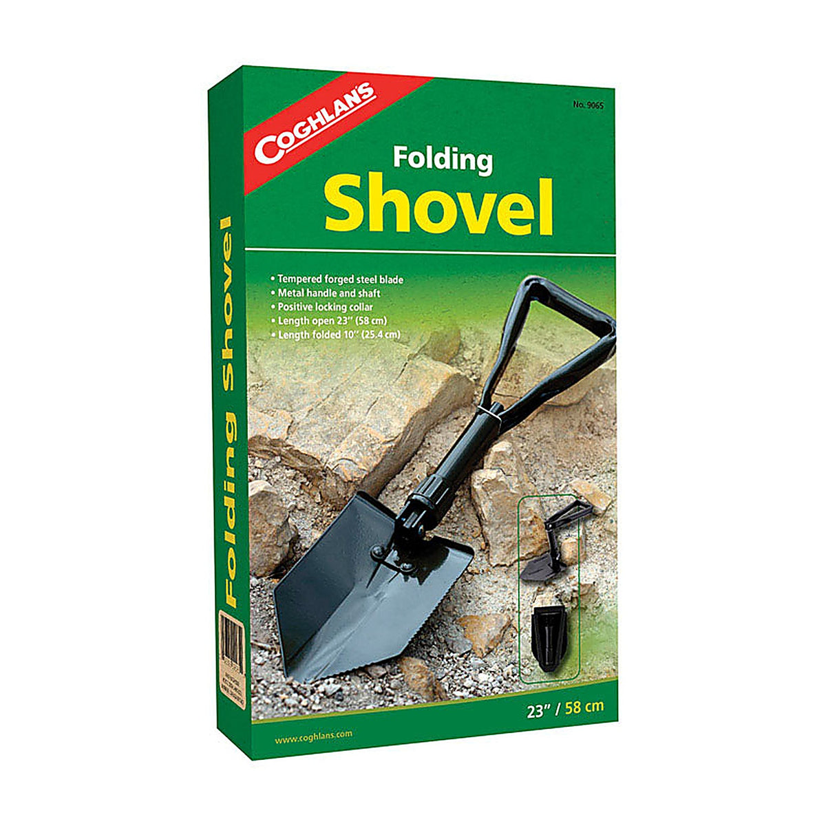 Coghlans 9065 Black Shovel 9.625 in. H x 1.125 in. W x 23 in. L 1/Pack