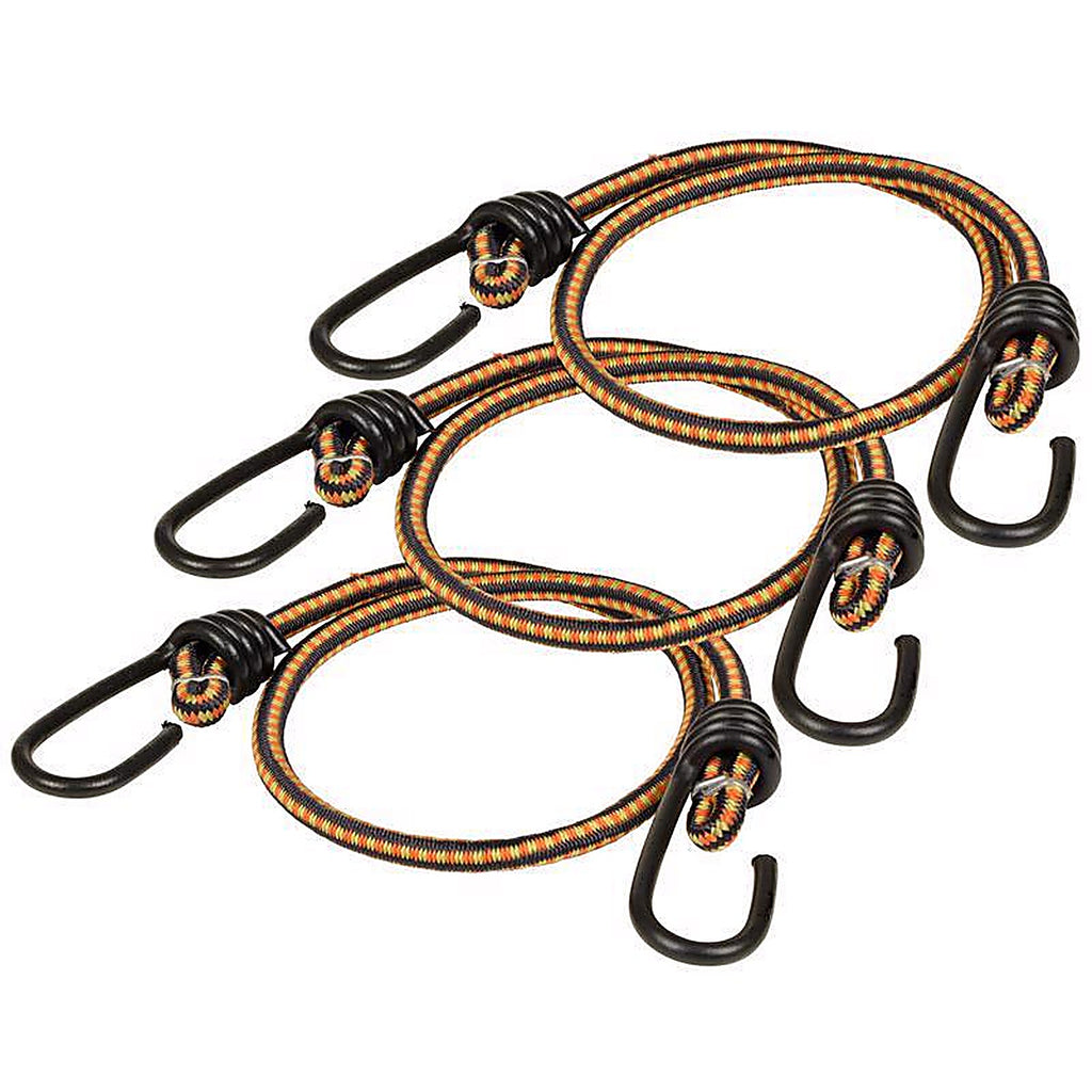 Keeper 6303 Yellow Bungee Cord 24 in. L x 0.315 in. 3/Pack