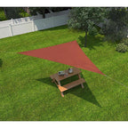 Coolaroo 450793 Ready-To-Hang Polyethylene Terra Cotta Triangle Shade Sail Canopy 120 in. W x 120 in. L