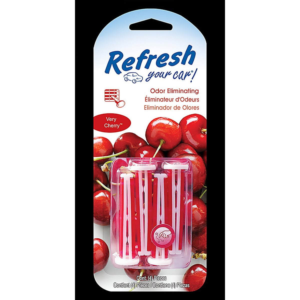 Refresh Your Car E301434400 Very Cherry Scent Car Vent Clip 4/Pack