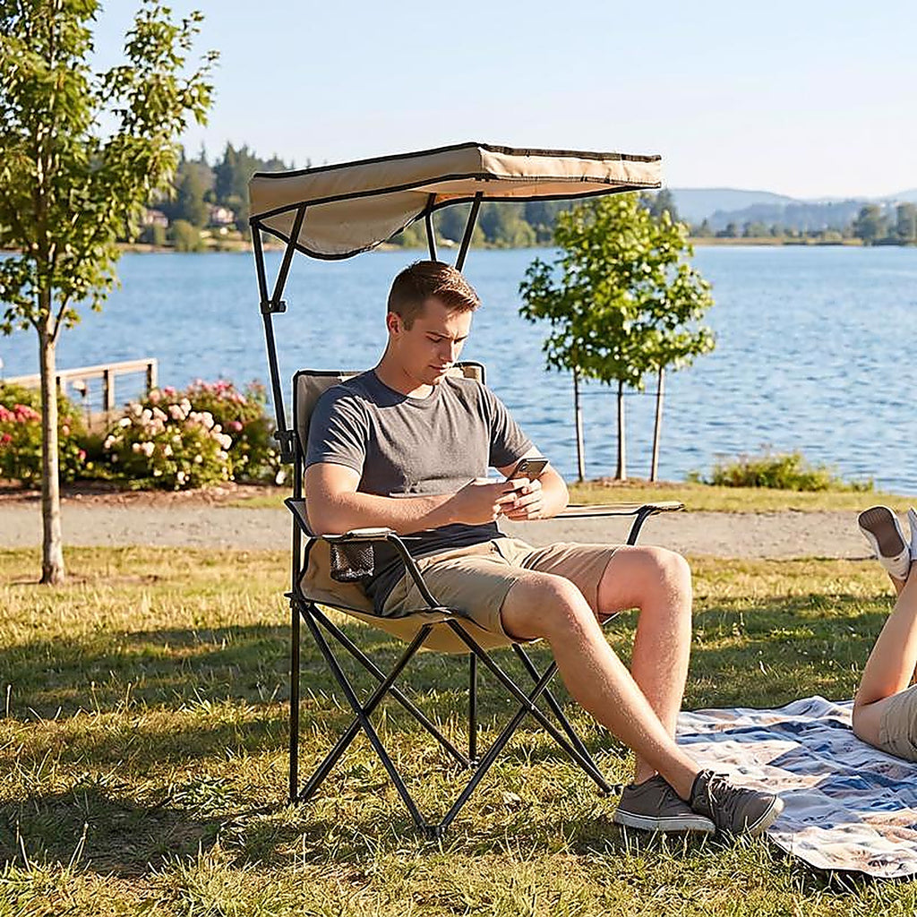 Quik Shade 167582PK4 Basic Adjustable Taupe Canopy Chair
