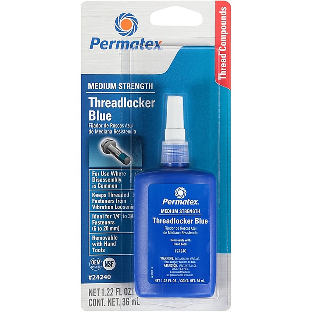Permatex 24240 Threadlocker Automotive Adhesive Liquid 1.22 oz.
