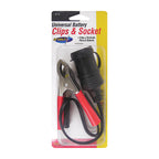 Custom Accessories 18710 12 volt Black Universal Battery Clips and Socket 1/Pack