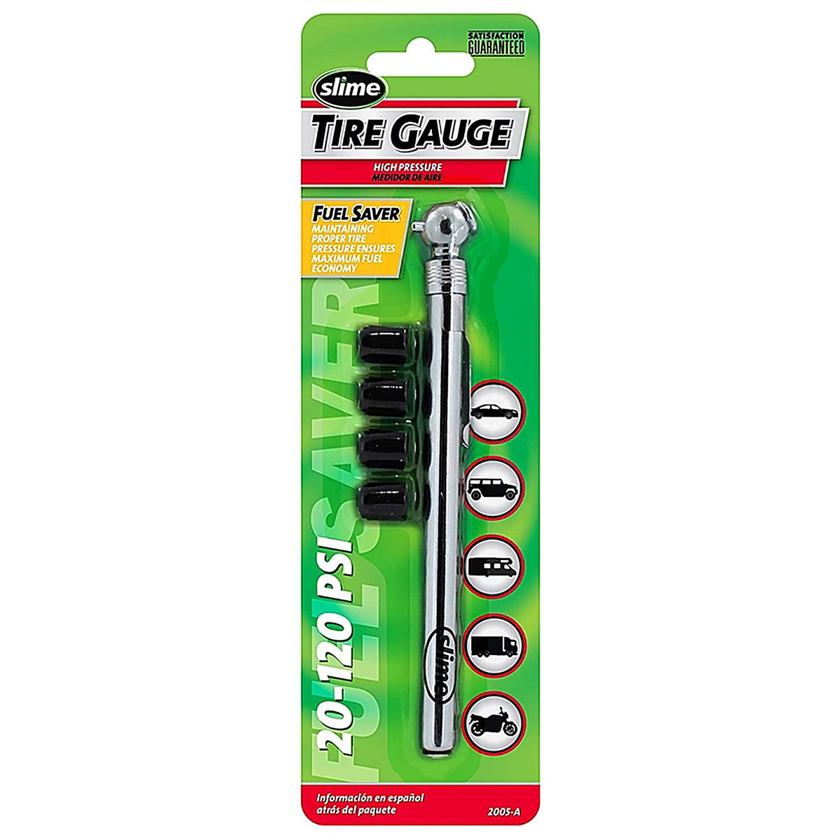 Slime 2005-A 20 psi 120 psi Pencil Tire Pressure Gauge