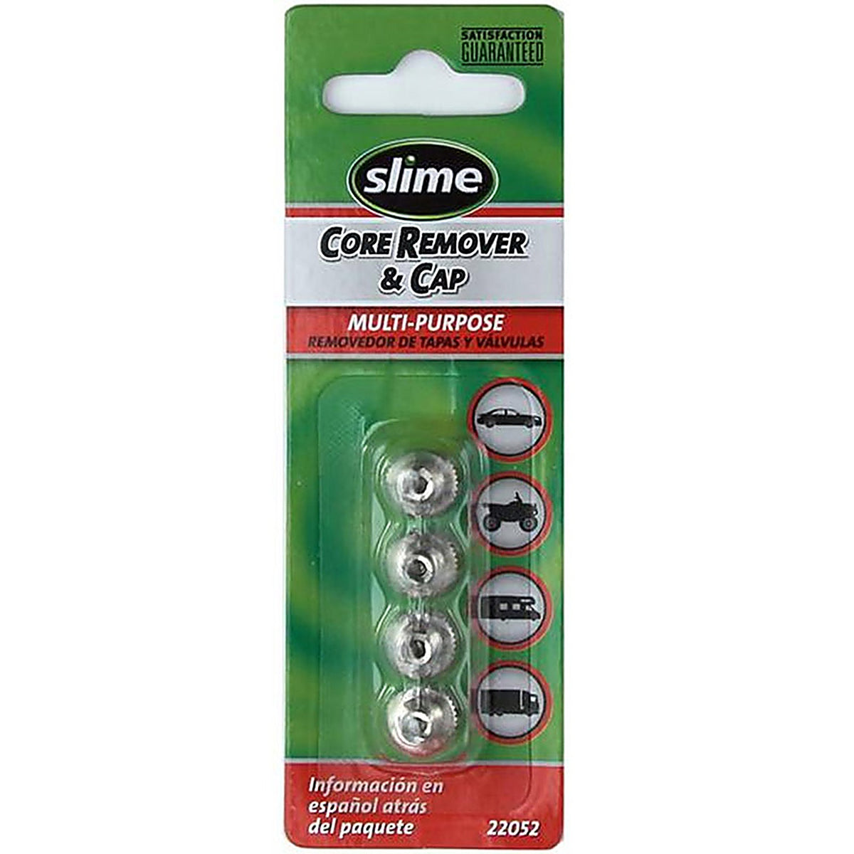 Slime 22052 Metal 1 psi Tire Valve Cap 4/Pack