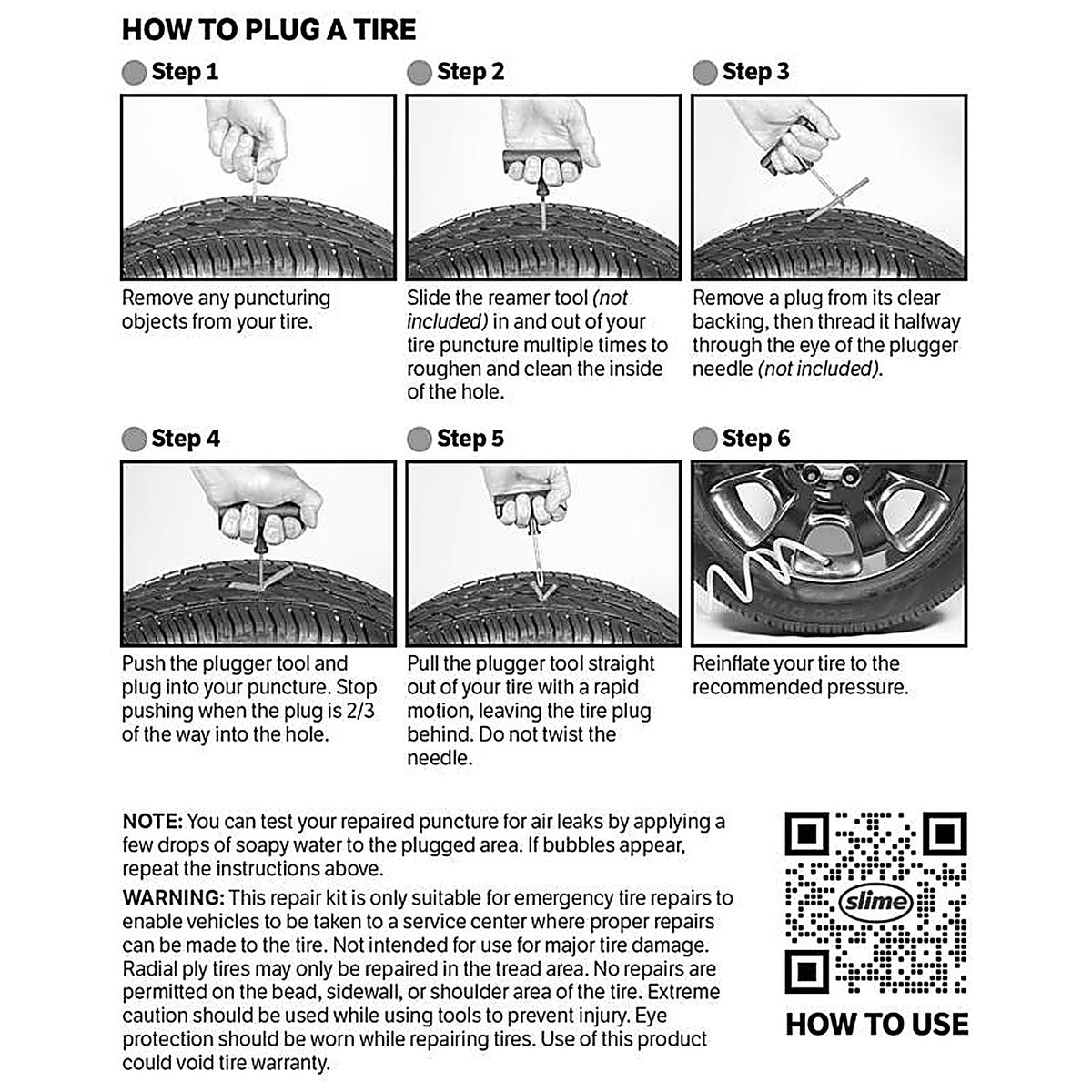 Slime 1031-A Tire Plug Refills For Tubeless tires