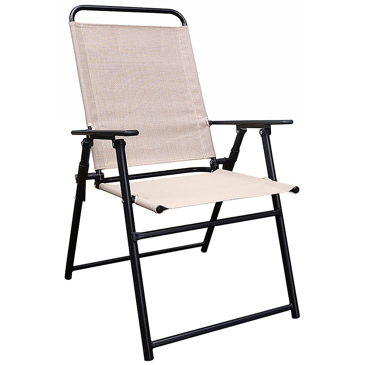 Living Accents FTS50BG-T Black Steel Frame Sling Chair