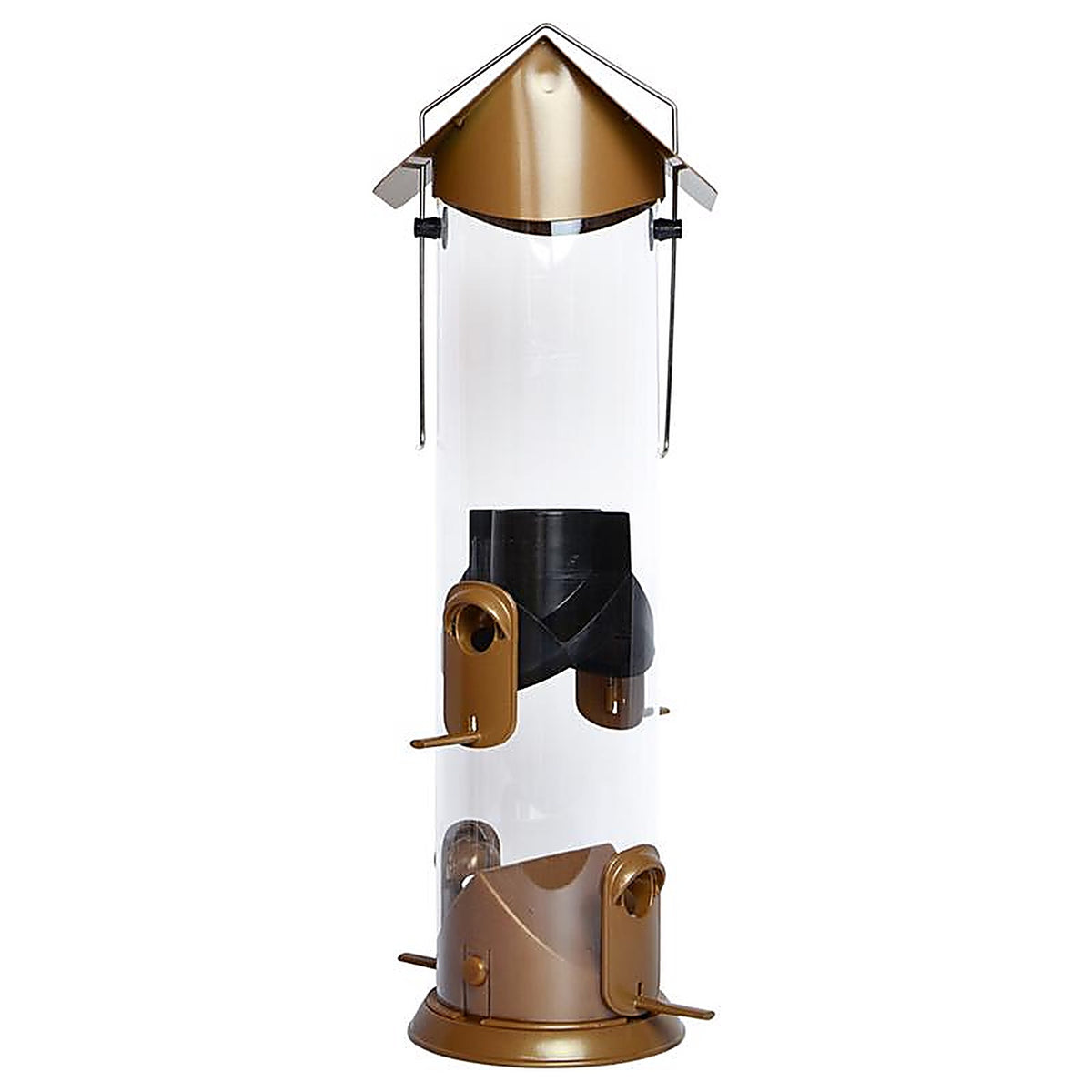 Nature's Way WMRS-18 Wide Deluxe 3 qt. Metal/Plastic Tube Bird Feeder 4 ports