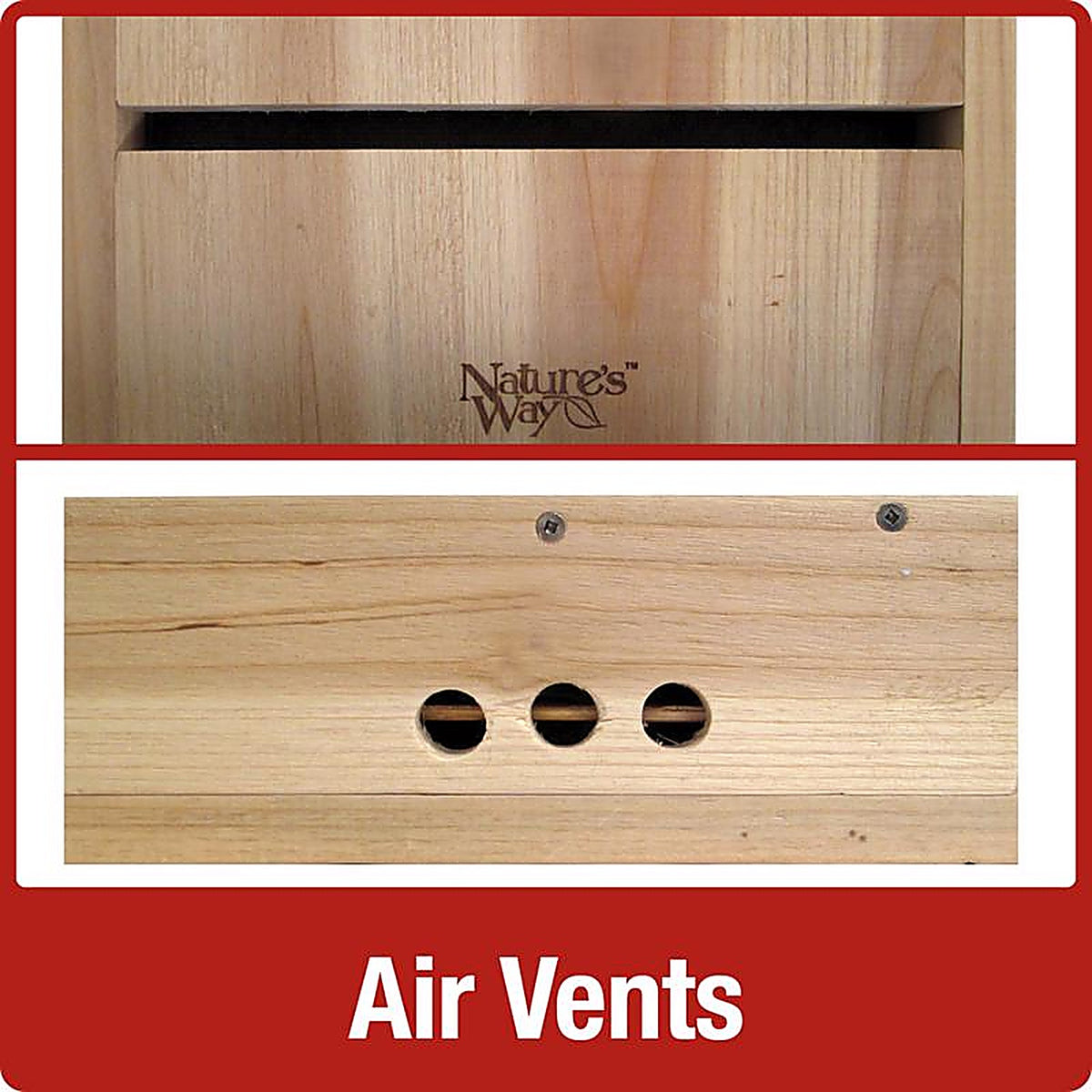 Nature's Way CWH6 20.5 in. H x 5 in. W x 12 in. L Cedar Bat House