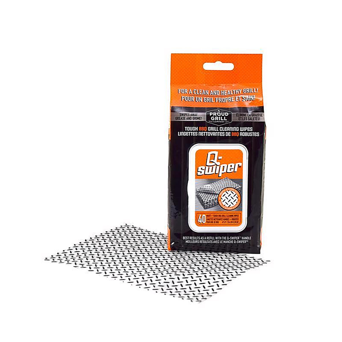 Proud Grill 2400C Q-Swiper Black/White Grill Cleaner 40/pc.