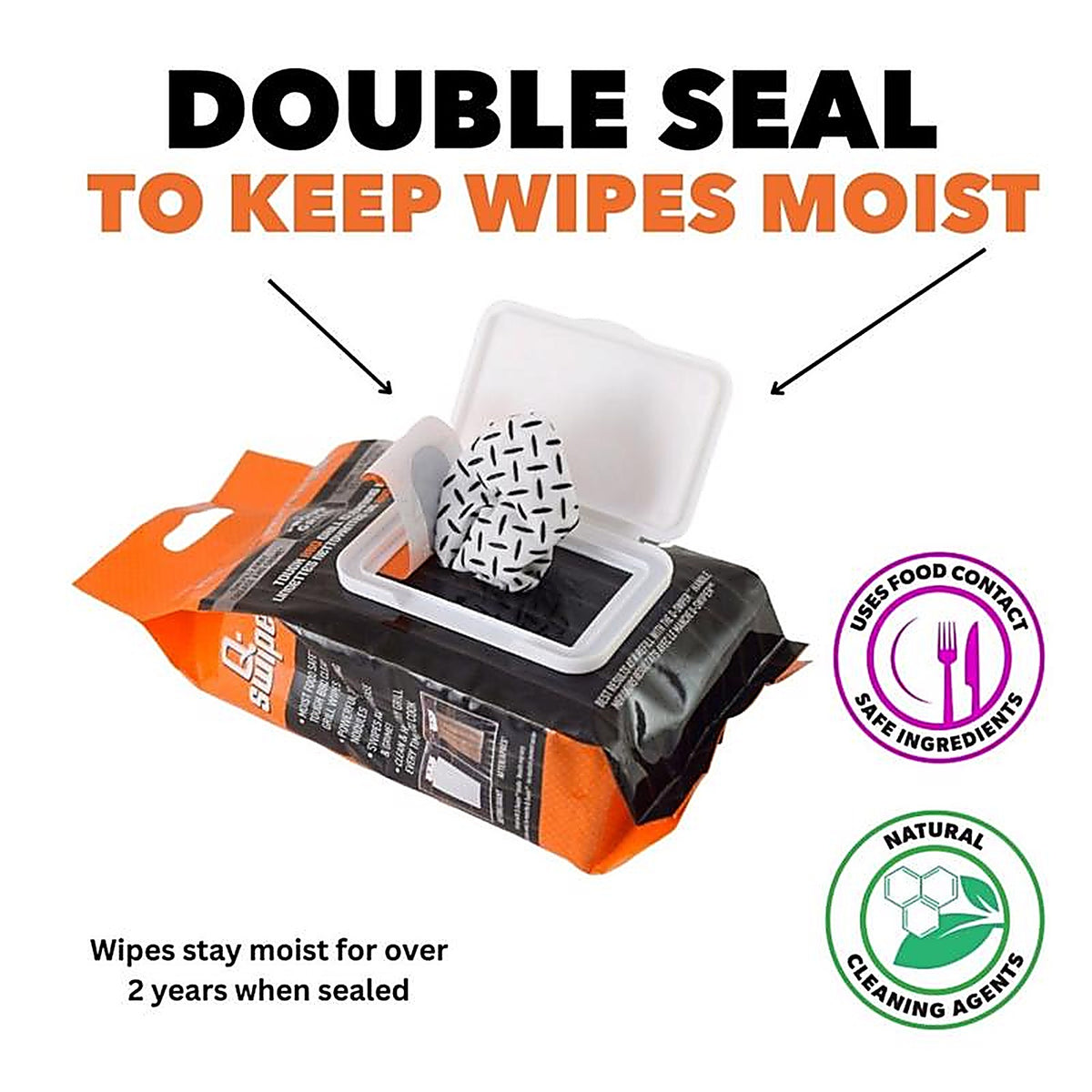 Proud Grill 2400C Q-Swiper Black/White Grill Cleaner 40/pc.
