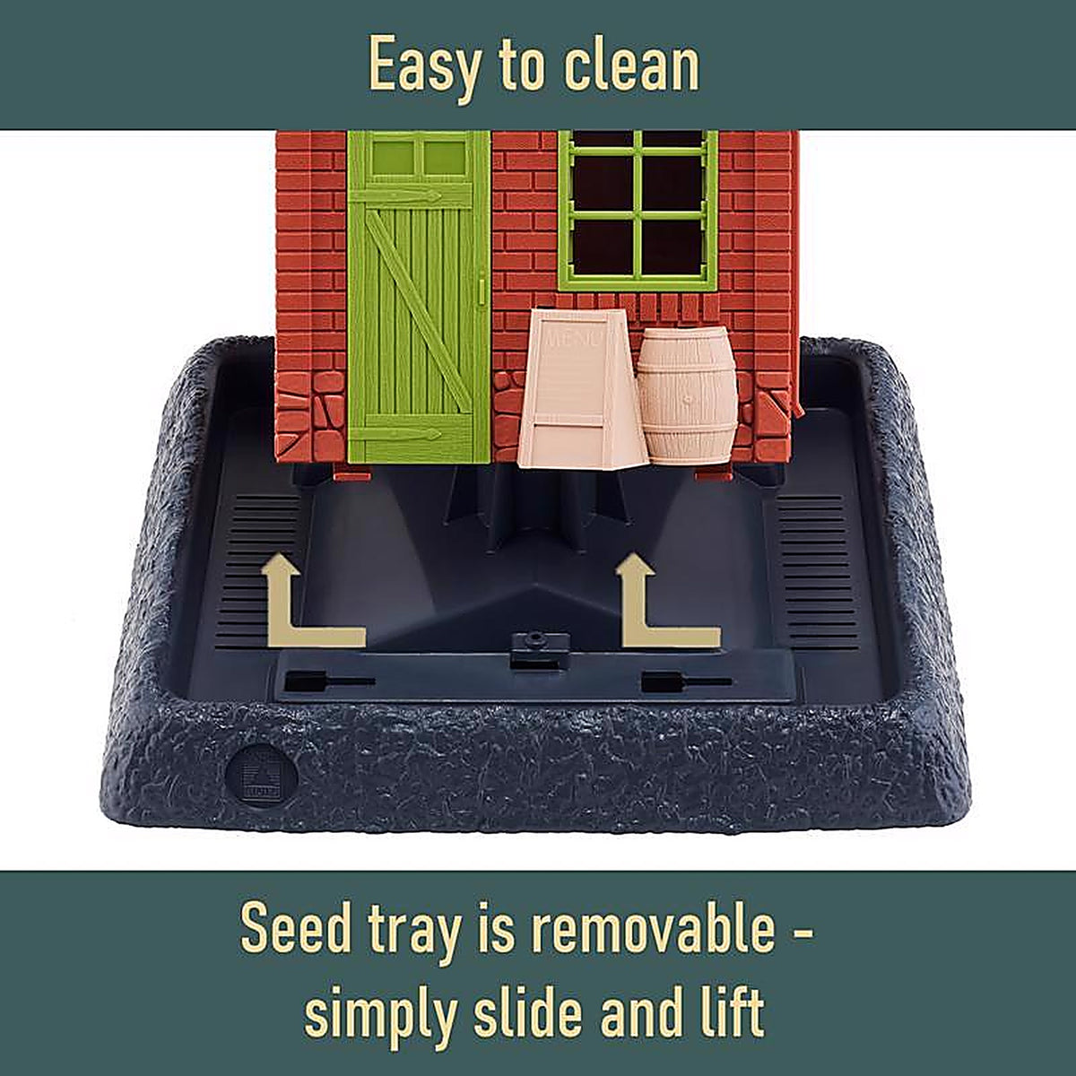 North States 9281 Old Town Pub Wild Bird 5 lb. Plastic Hopper Bird Feeder 4 ports
