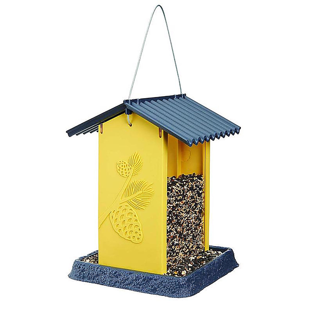 North States 9212 Pinecone Wild Bird 4.25 lb. Plastic Hopper Bird Feeder 4 ports