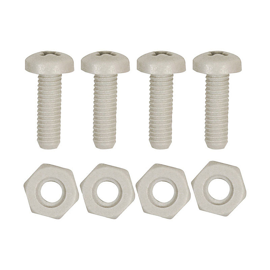 Custom Accessories 93332 White Nylon License Plate Fasteners