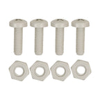 Custom Accessories 93332 White Nylon License Plate Fasteners