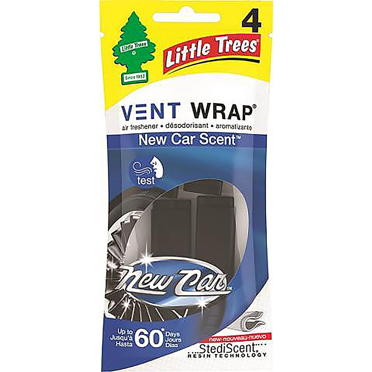 Little Trees CTK-52733-24 Vent Wrap New Car Scent Car Air Freshener 4/Pack