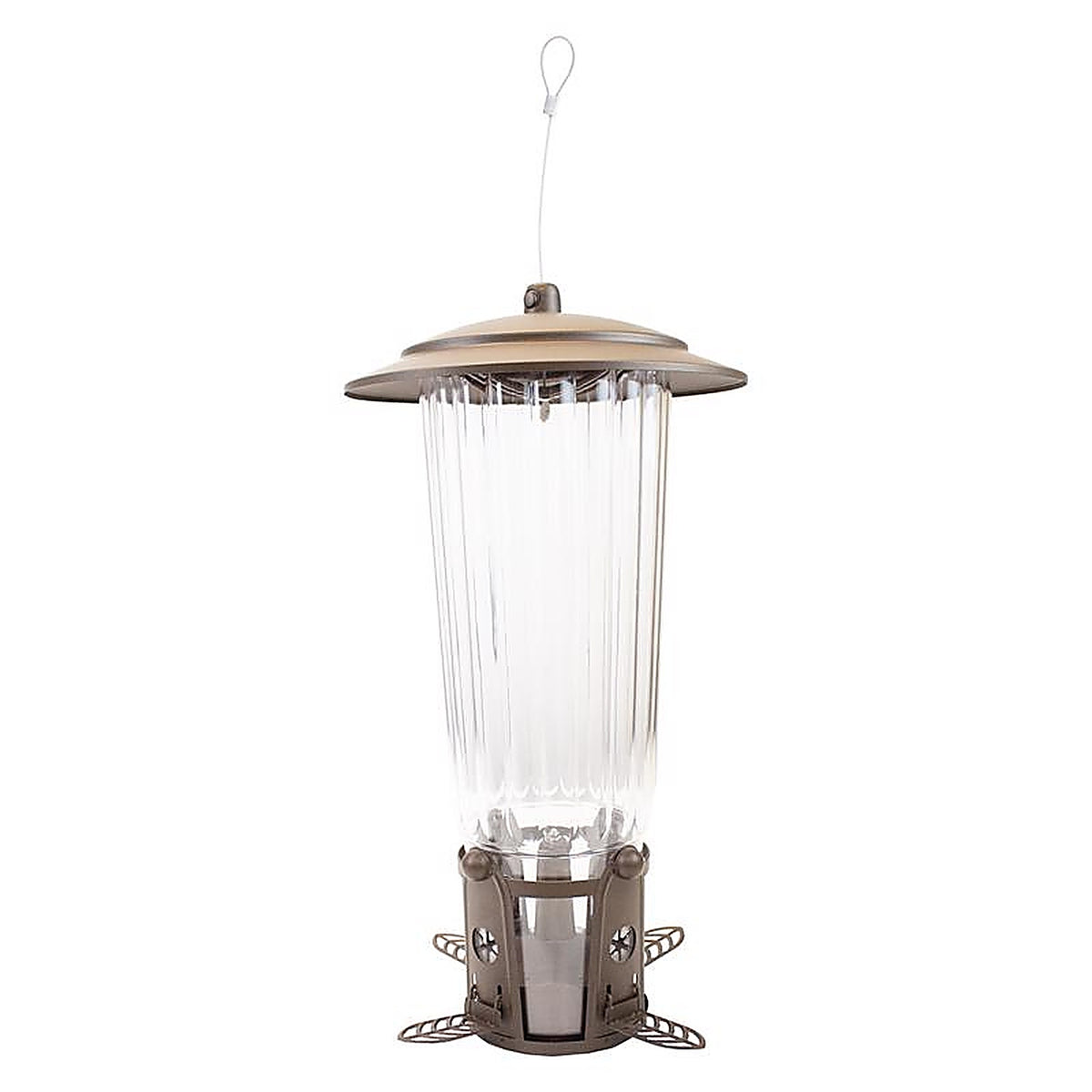 Perky-Pet 334 Squirrel-Be-Gone Wild Bird 4 lb. Plastic Max Bird Feeder 4 ports