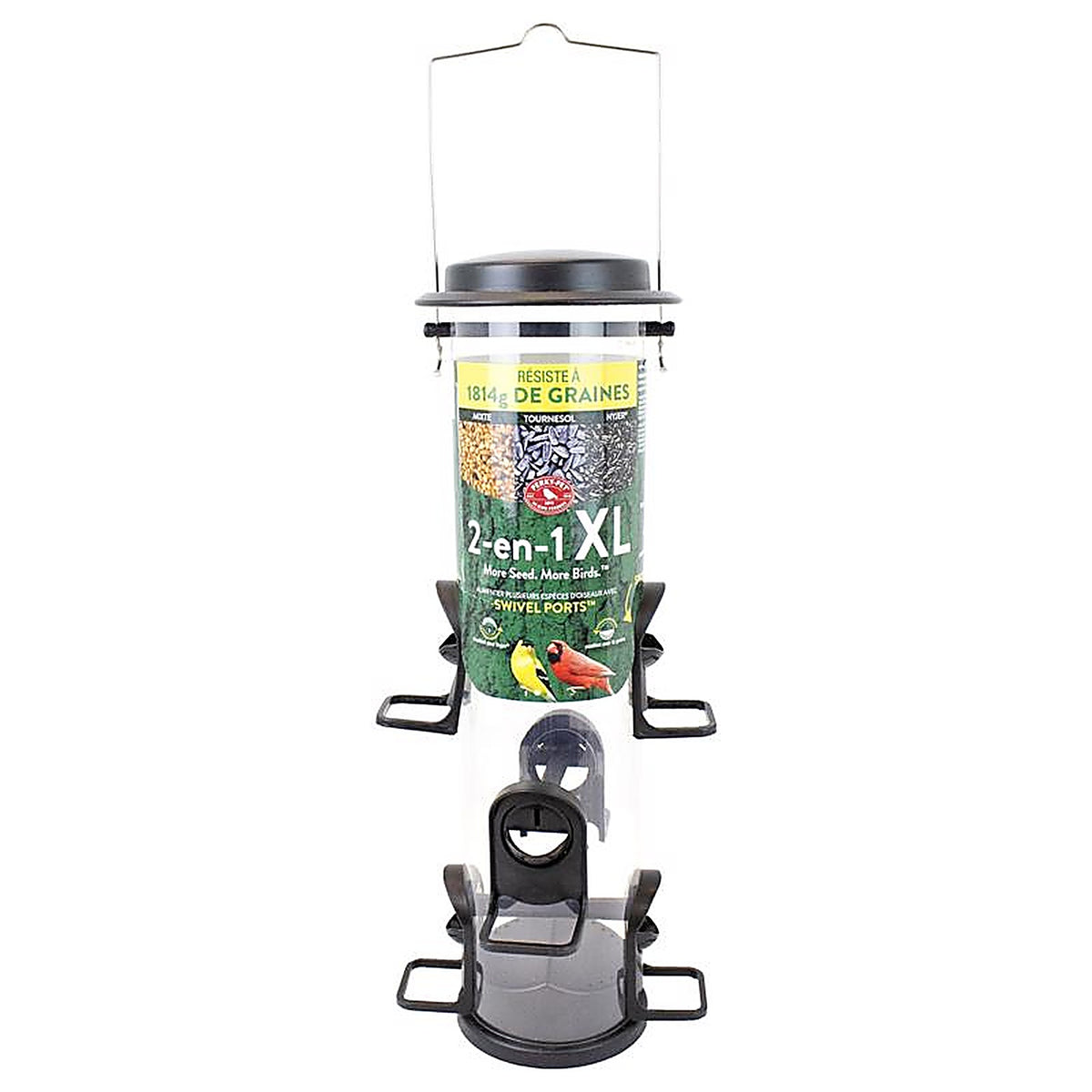 Perky-Pet 3266 Wild Bird 4 lb. Plastic Tube Bird Feeder 6 ports