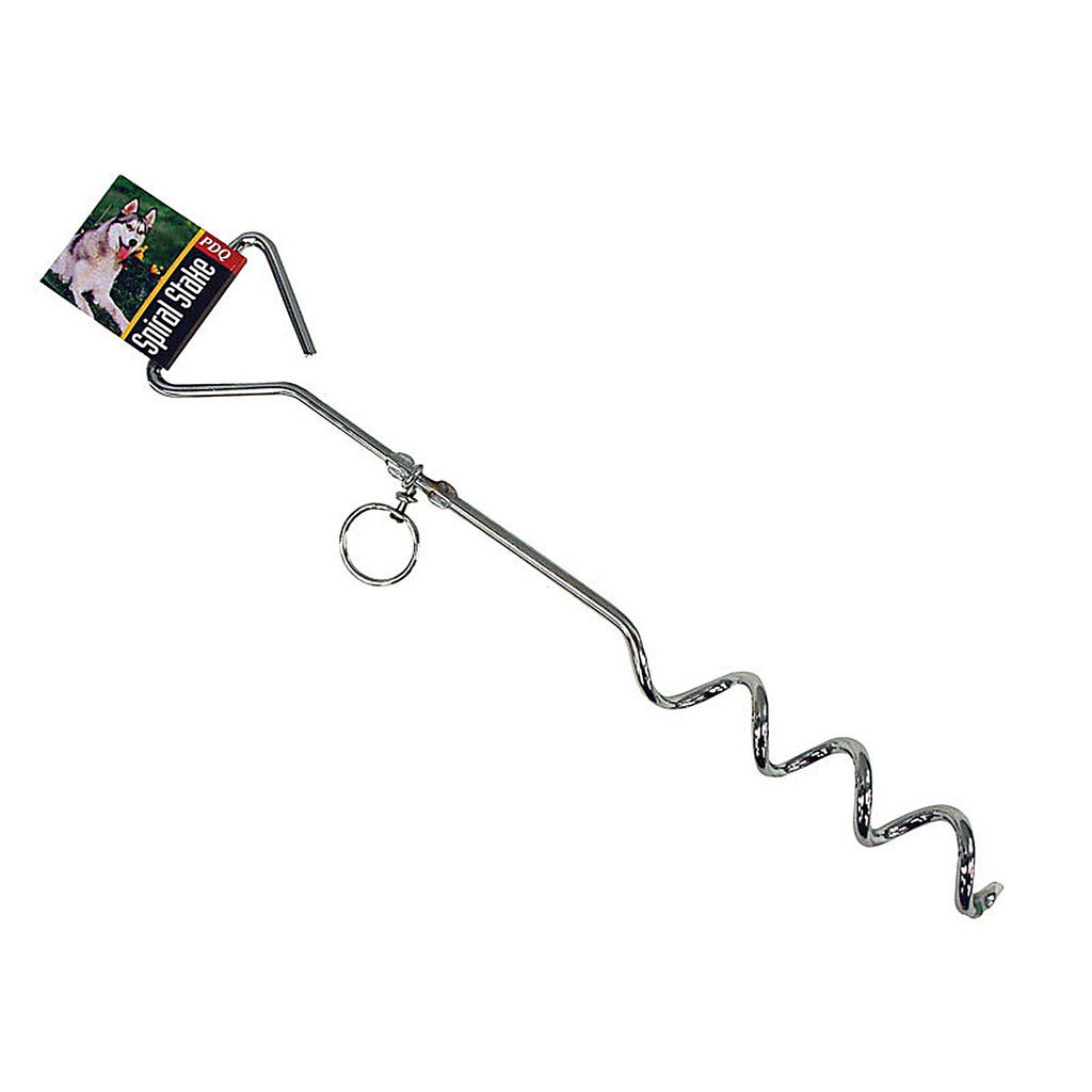 Boss Pet A01312 PDQ Silver Steel Dog Tie Out Stake Large