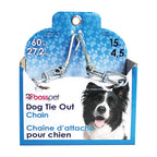 Boss Pet 43715 PDQ Silver Steel Dog Tie Out Chain Large