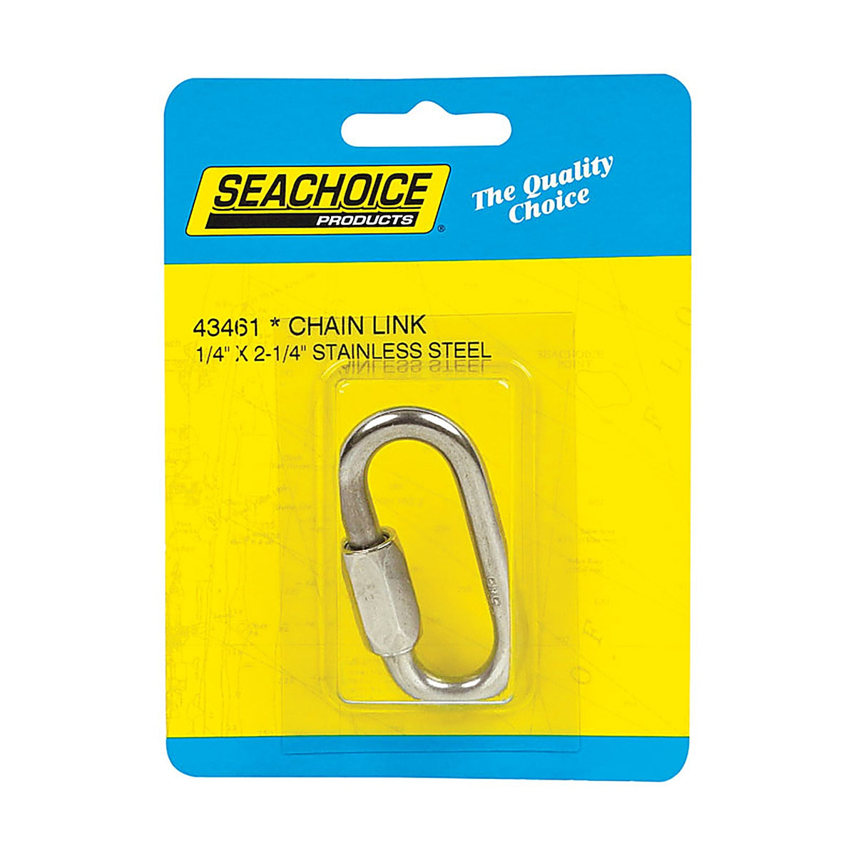 Seachoice 43461 Polished Stainless Steel 2-1/4 in. L x 1/4 in. W Chain Link 1/Pack
