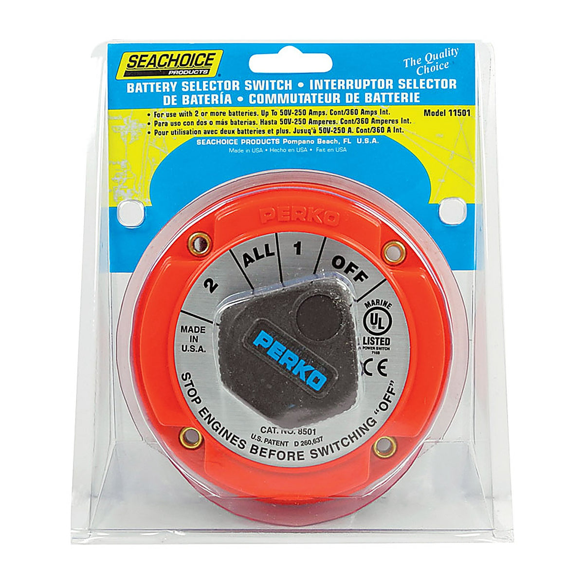 Seachoice 11501 Battery Selector Switch Plastic