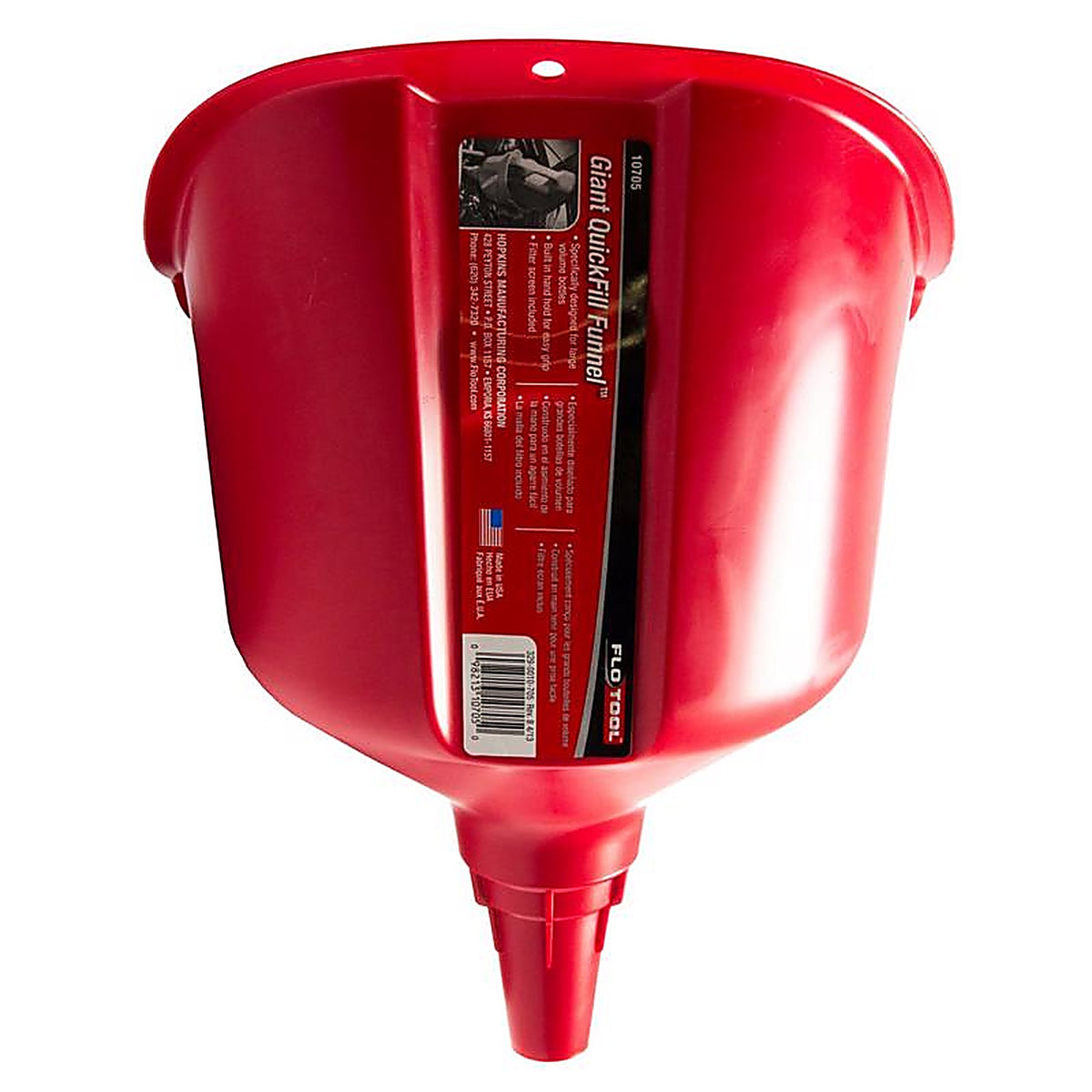 Flo-Tool 10705 Red 12.5 in. H Resin Funnel