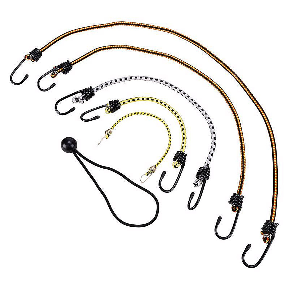 Keeper 06320-10 Assorted Bungee Cord Set 20 in. L x 0.374 in. 20/Pack