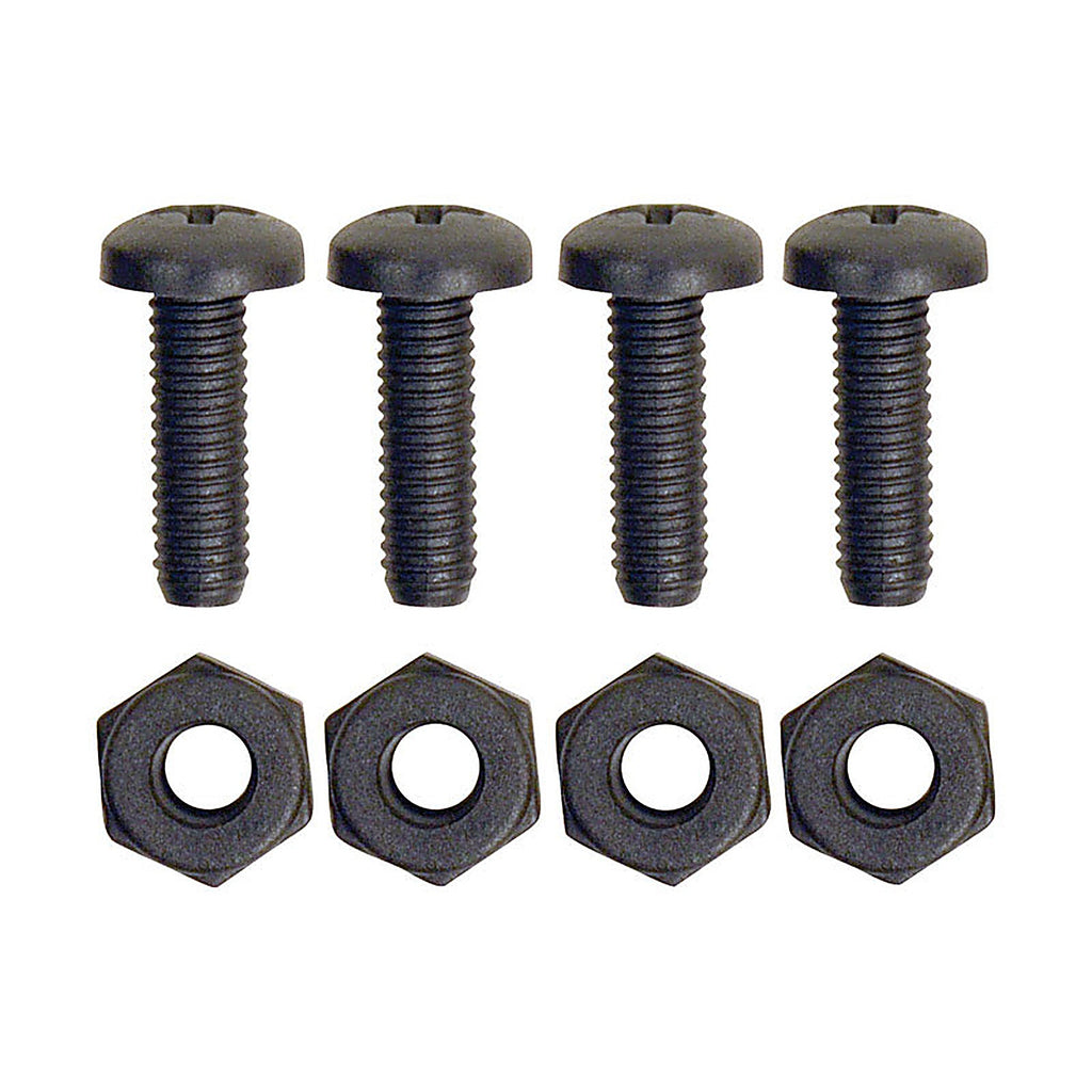 Custom Accessories 93342 Black Nylon License Plate Fasteners